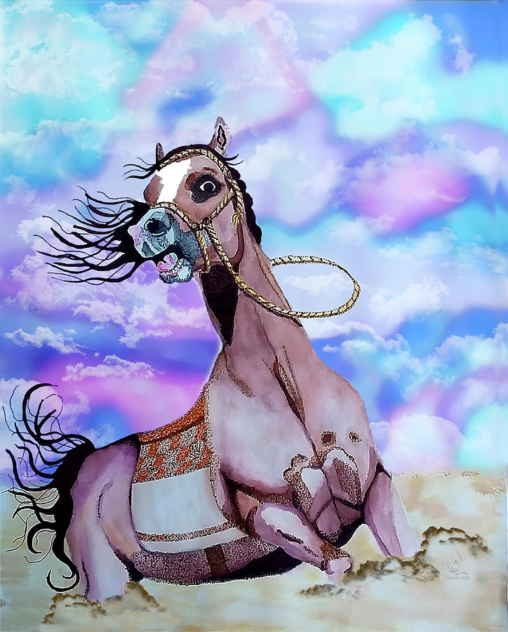 Frightened Horse Painting by Equus Artisan