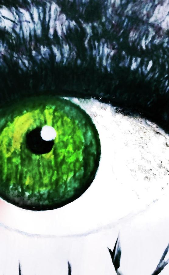 Frightening Eye Painting by Anna Adams Frightening Eye Painting by Anna Adams