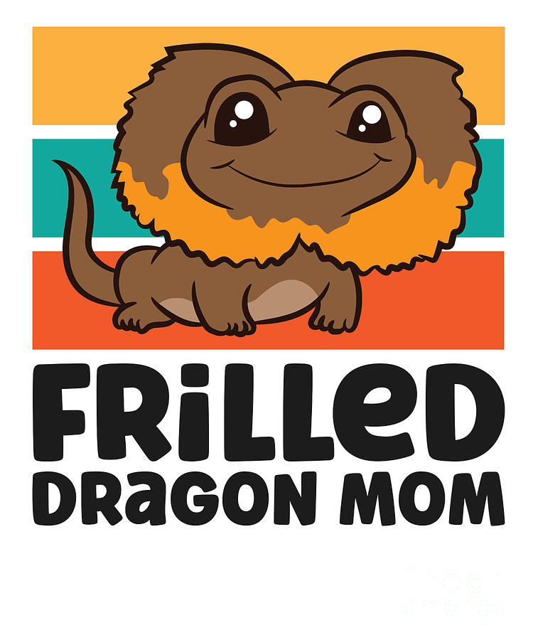 Frilled Dragon Mom Reptile Frilled Lizard Tapestry - Textile by EQ ...