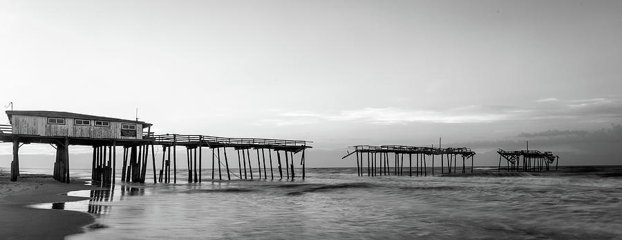 Frisco Pier in B/W Photograph by Nick Noble