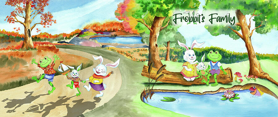 Frobbits Family Cover Painting by Phyllis London