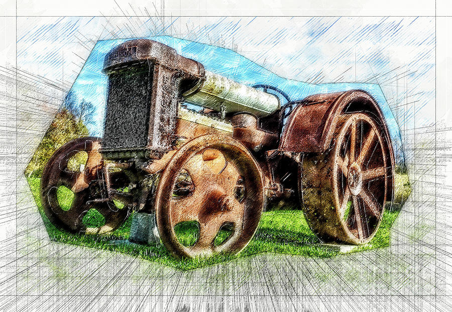 Fordson Tractor 7 Digital Art