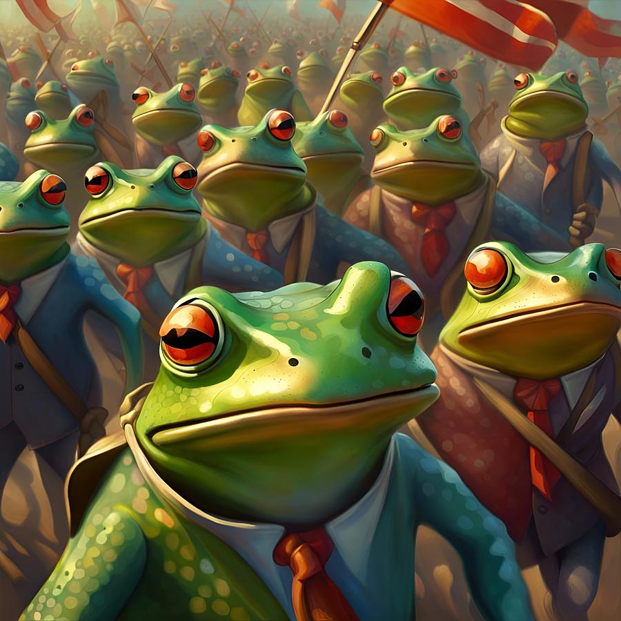 Frog Army Digital Art by Vic Williams - Fine Art America