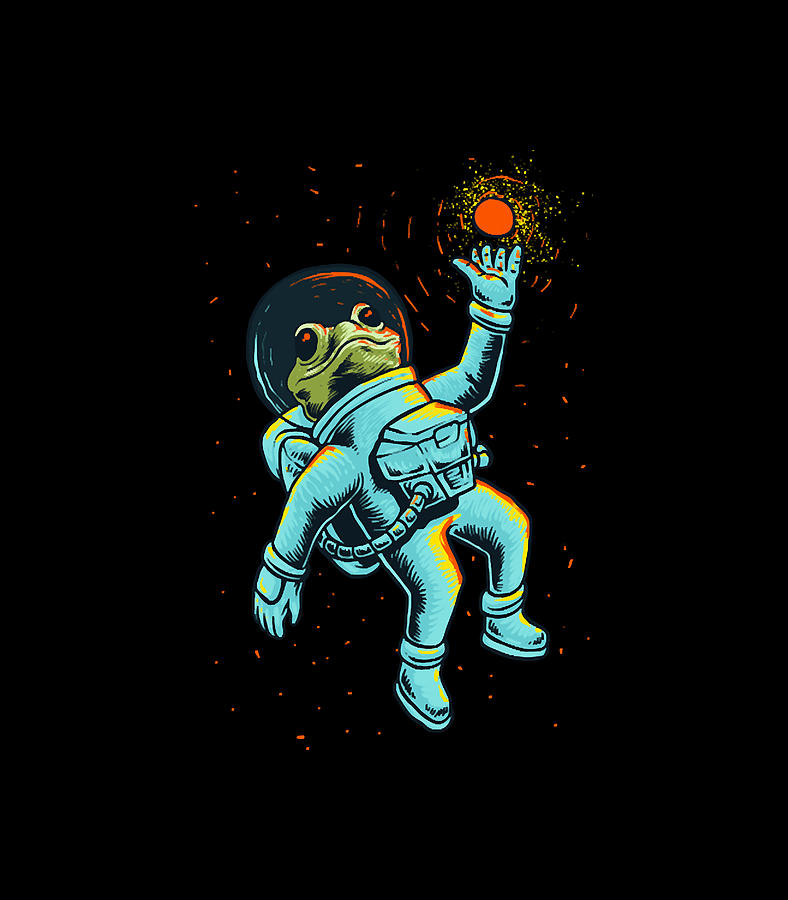 Frog Astronaut in Outer Space Digital Art by Frog Astronaut in Outer Space