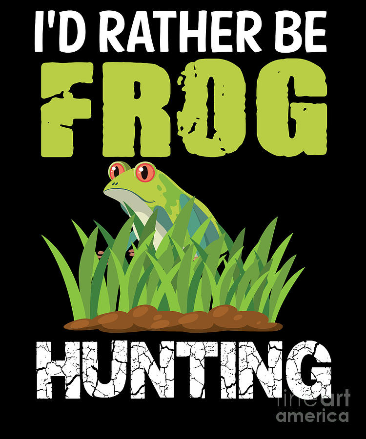 Frog Catcher Amphibian Frog Hunter Gift Digital Art by