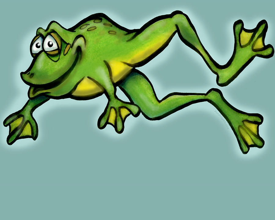 Frog Digital Art by Kevin Middleton