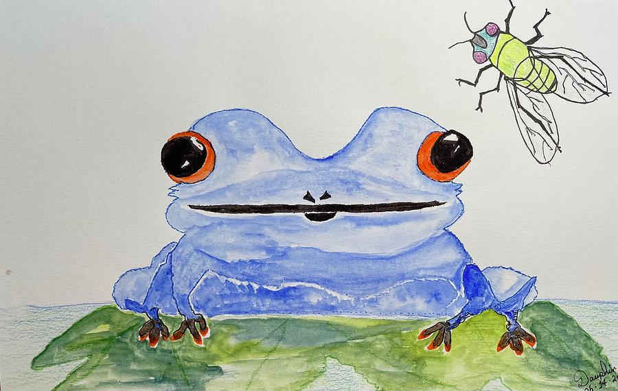 Frog on Lily Pad Drawing by Dauphin Miller Fine Art America