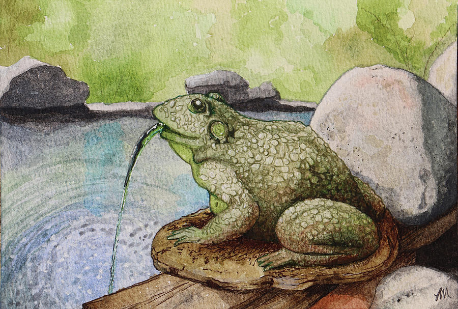 Frog pond Painting by Lisa Mutch