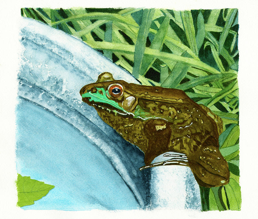 Frog Waiting For His Kiss ... Painting by Deborah League