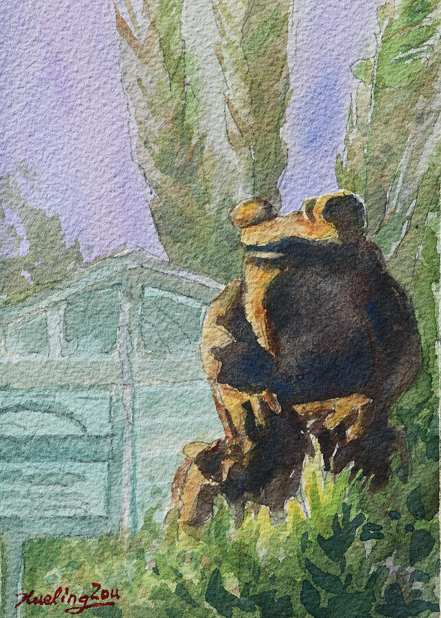 Frog Watch Painting by Xueling Zou - Fine Art America