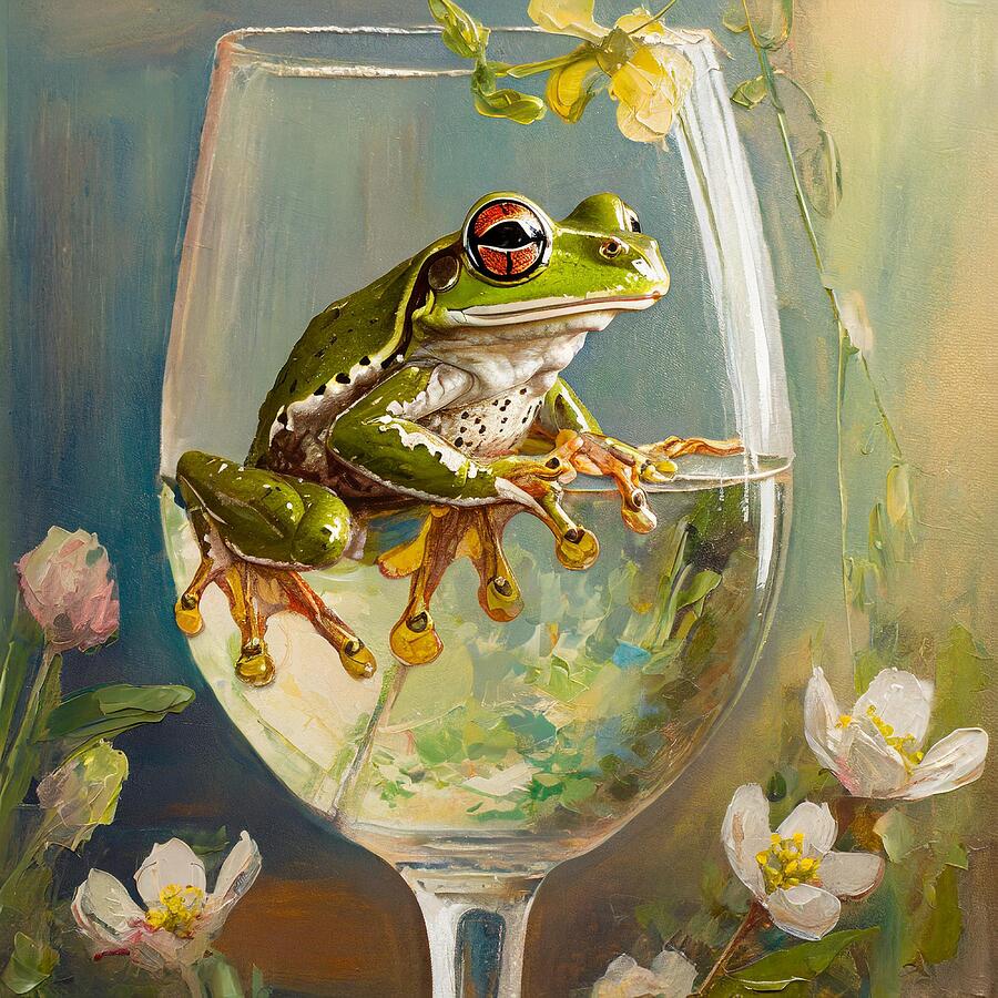 Froggy Fete Mixed Media by Susan Rydberg