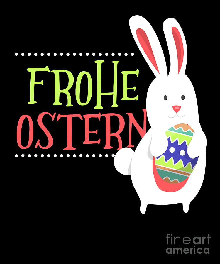 Egg Digital Art - Frohe Ostern Egg Bunny Hunt Festival Holiday Gift by Thomas Larch
