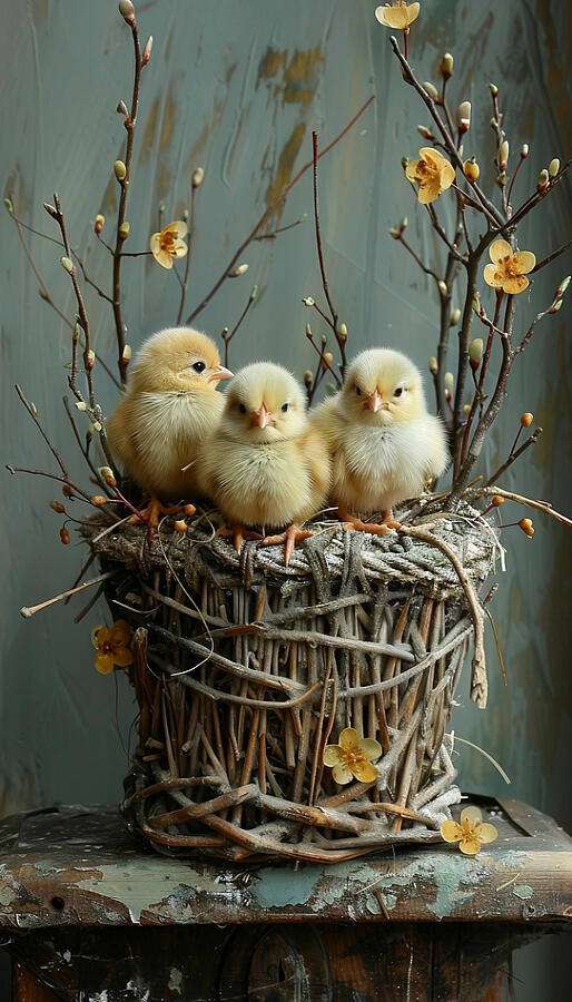 Chicks Digital Art - Frohe Ostern by TwoMoons AndSun