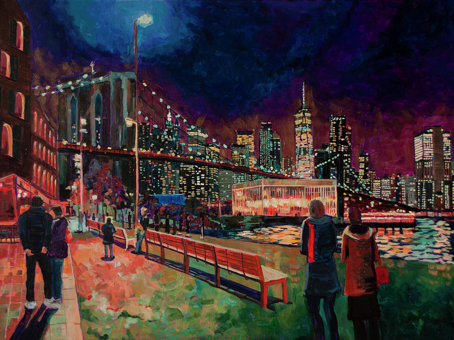 Brooklyn Bridge Painting - From DUMBO to Manhattan with Love by Heather Nagy