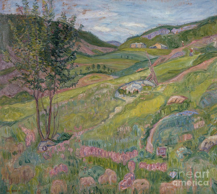From Faaberg, 1910 Painting by O Vaering by Lars Jorde