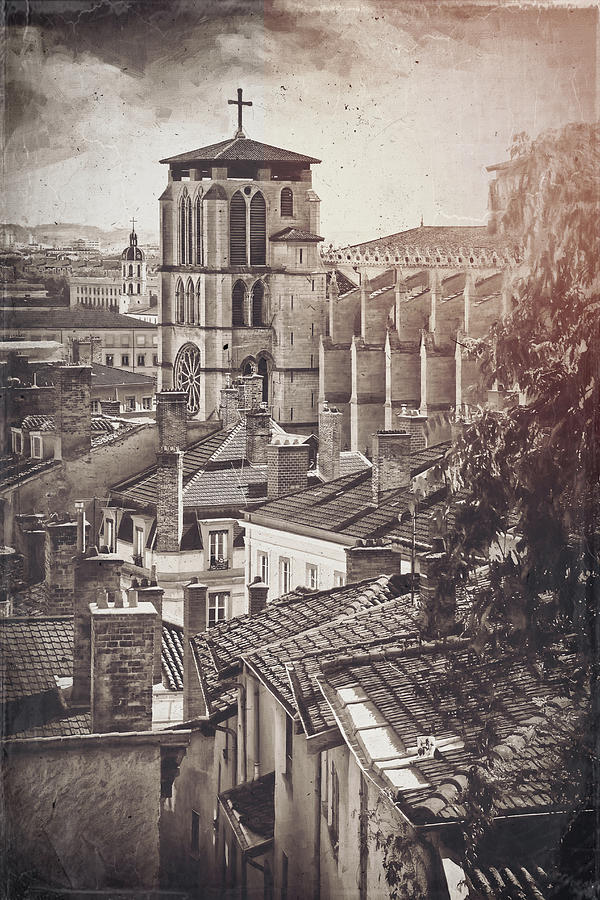 From Fourviere to Vieux Lyon France Vintage  Photograph by Carol Japp