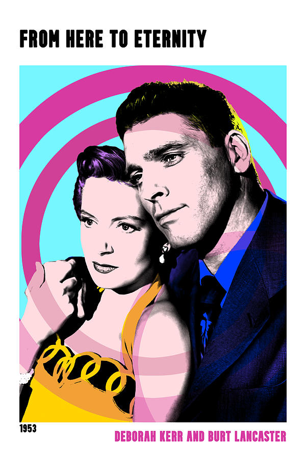 Deborah Kerr Mixed Media - From Here to Eternity, 1953, pop art movie poster by Movie World Posters