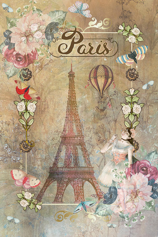 From Paris with Love Digital Art by Claudia McKinney