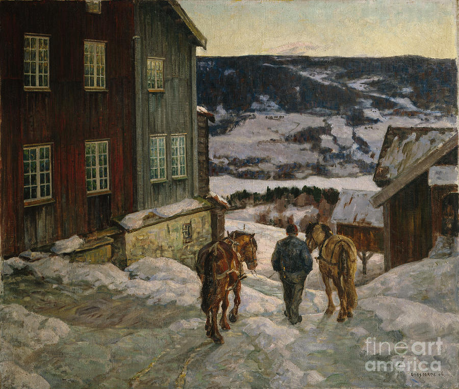 From Smestad, 1906 Painting by O Vaering by Lars Jorde