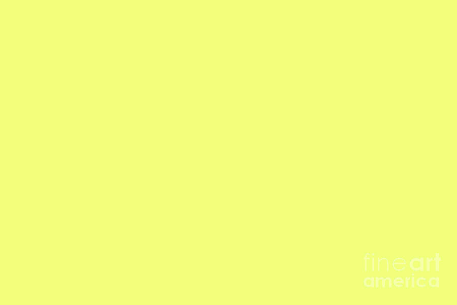 From The Crayon Box - Bright Yellow - Laser Lemon Solid Color Digital Art by PIPA Fine Art - Simply Solid
