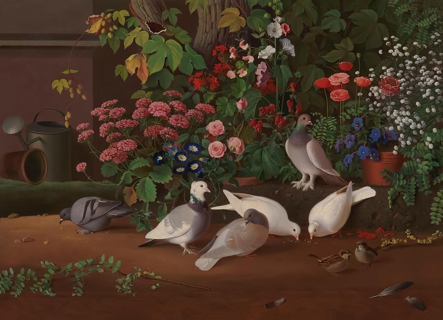 Flower Painting - From the Garden by Ferdinand von Wright