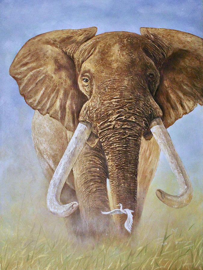 From the Mist Painting by Rajabu Maganga