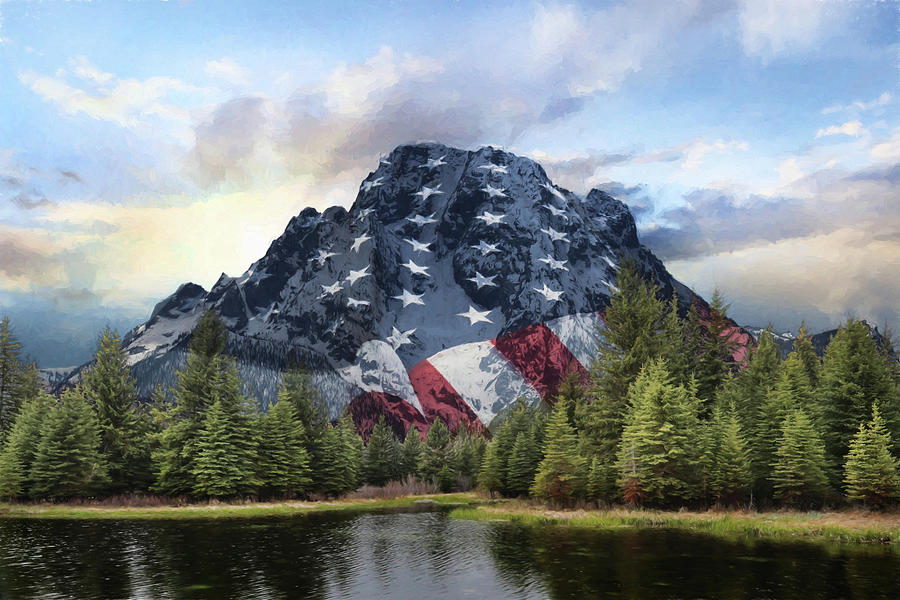 Flag Mixed Media - From The Mountains To The Prairies by Lori Deiter