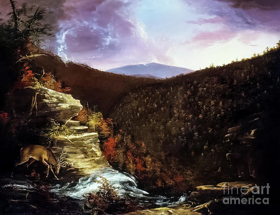 From the Top of Kaaterskill Falls by Thomas Cole 1826 Painting by Thomas Cole