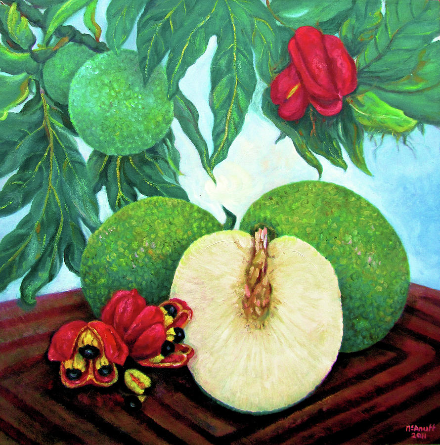 Breadfruit Painting - From Tree to Table by Ewan McAnuff