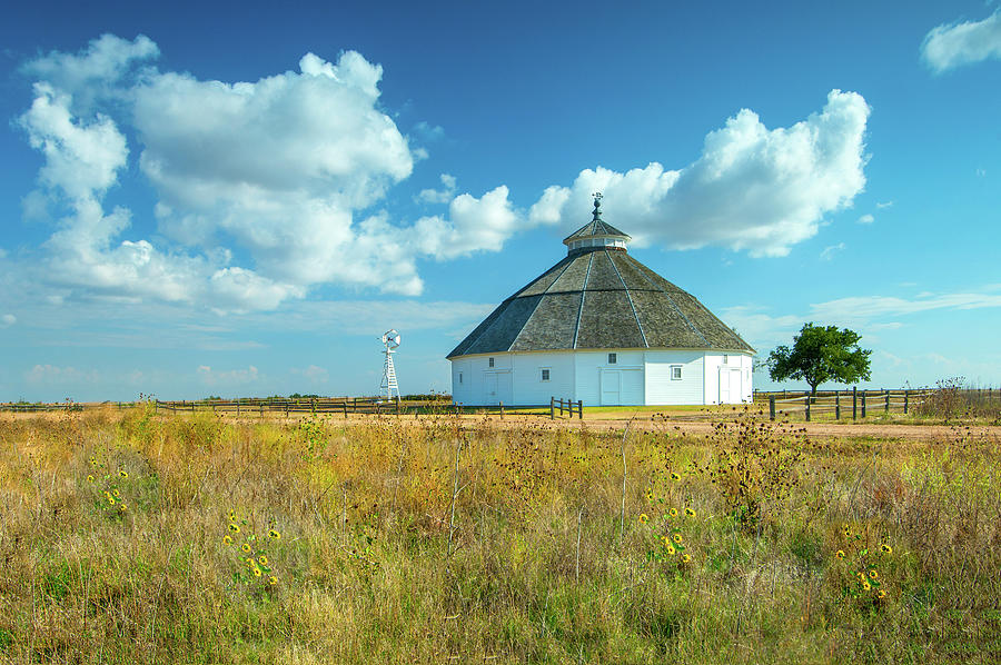 Fromme-Birney Round Barn, Built in 1912, National Register Of Historic Places, Kansas  Photograph by Anthony John Coletti