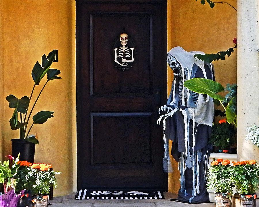 Front Door Skeleton  Photograph by Andrew Lawrence