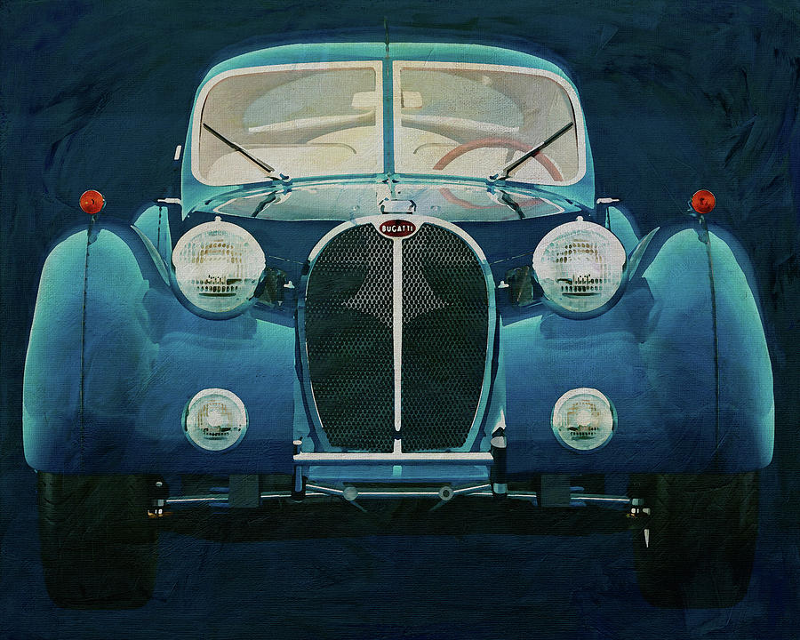 Front of a Bugatti 57-SC Atlantic 1938 Painting by Jan Keteleer - Fine ...