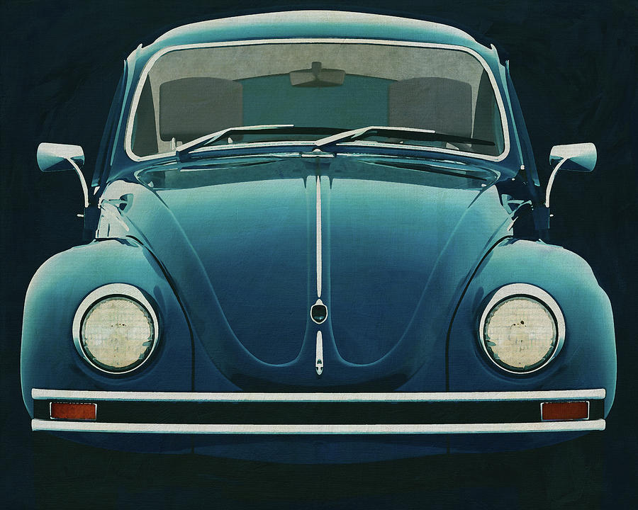 Volkswagen  Bug Bettle Front View Wall Art 