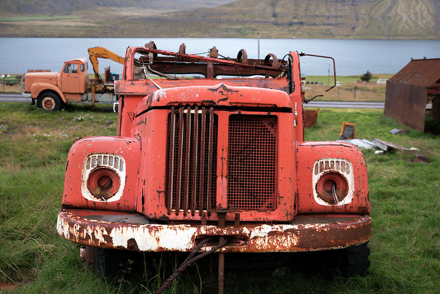 Front of an abandoned old cab truck Scania-Vabis L76 in Seydisfjordur Photograph by RicardMN Photography