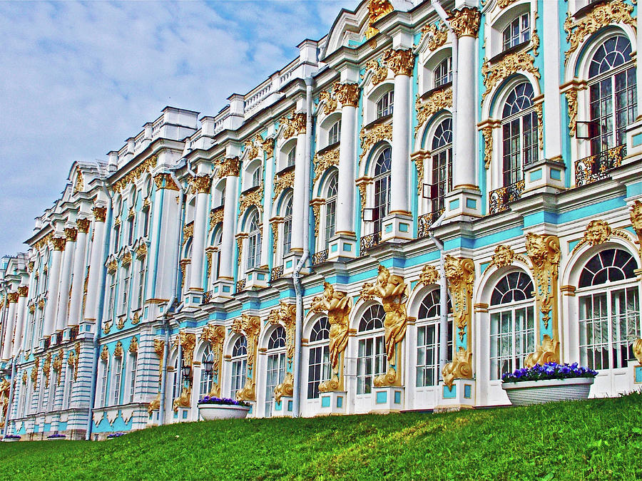 Front of Catherine's Palace in Pushkin, Russia Photograph by Ruth Hager ...