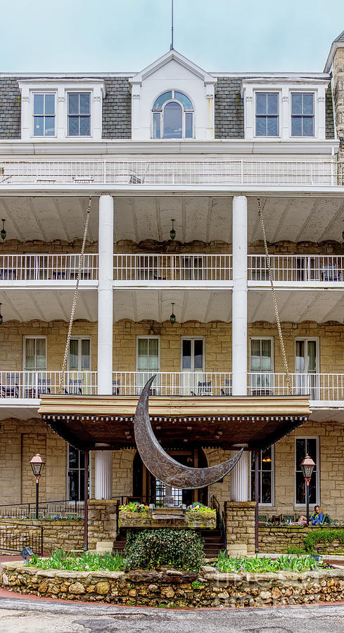 Front Of Crescent Hotel Eureka Springs Pano Photograph by Jennifer White