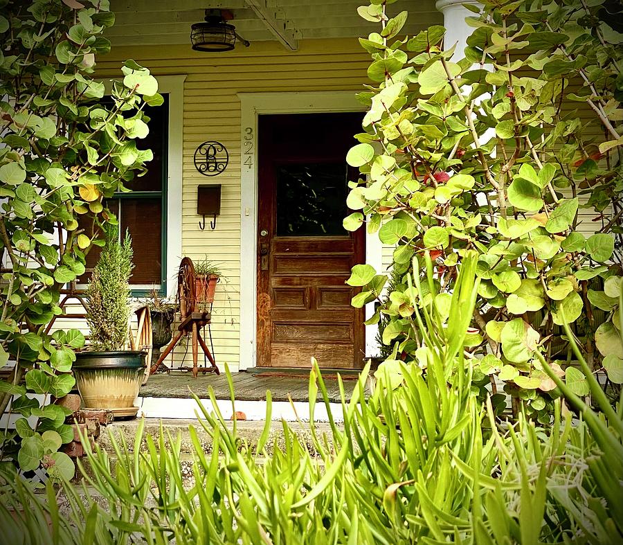 Front Porch with Sea Grapes Guarding Photograph by Patricia Greer