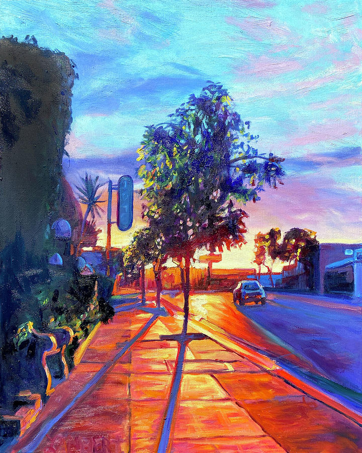 Sunset Painting - Front Row Seat by Bonnie Lambert Sunset Painting - Front Row Seat by Bonnie Lambert