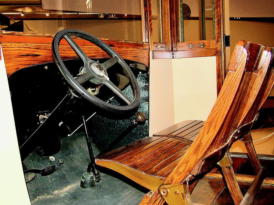 Front seats in the Tennessee Traveler, Museum, Elkhart, Indiana Photograph by Ruth Hager