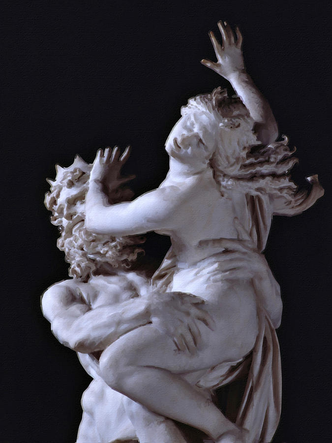 Front The Rape Statue of Proserpina Gian Lorenzo Bernini Acrylic Painting by Tony Rubino