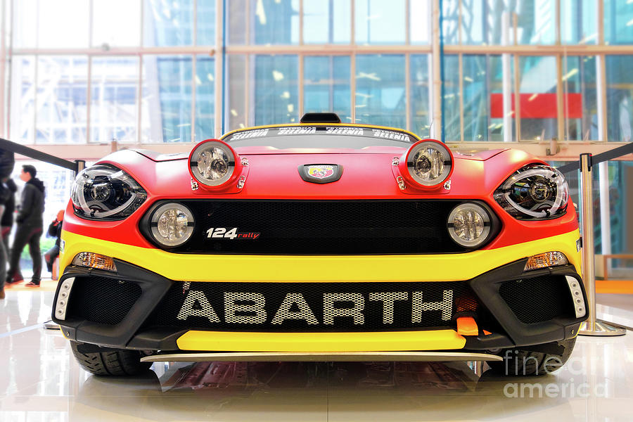 front view Fiat Abarth 124 rally tuned sport cars Photograph by Luca Lorenzelli