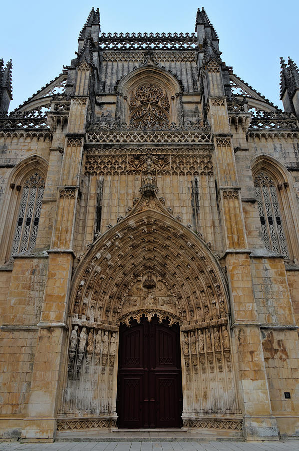 Front view of Batalha Monastery. Portugal Photograph by Angelo DeVal