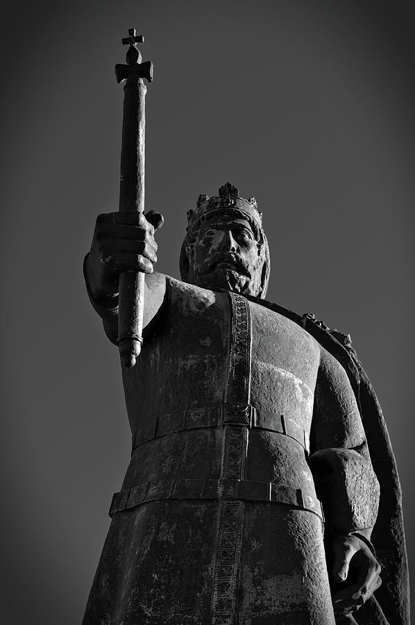 Front view of king Afonso the third statue. Portugal Photograph by Angelo DeVal