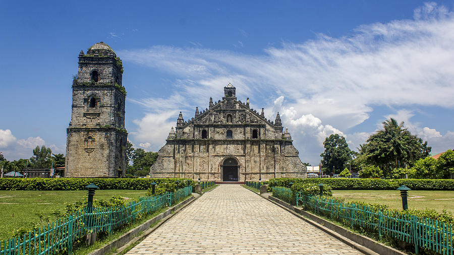 Front view of Paoay Church Photograph by Chris Dela Cruz