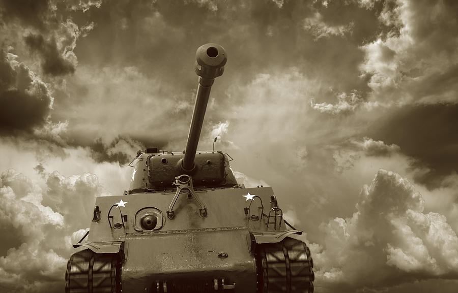 Front view of the M4 Sherman Tank Photograph by Narvikk