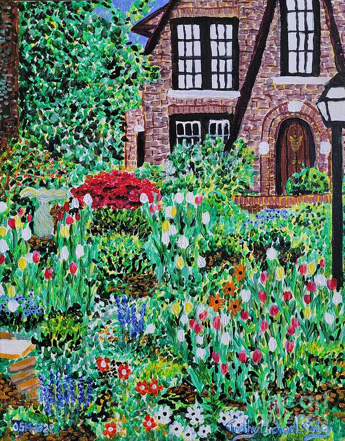 Front Yard Garden Area Painting by Timothy Foley