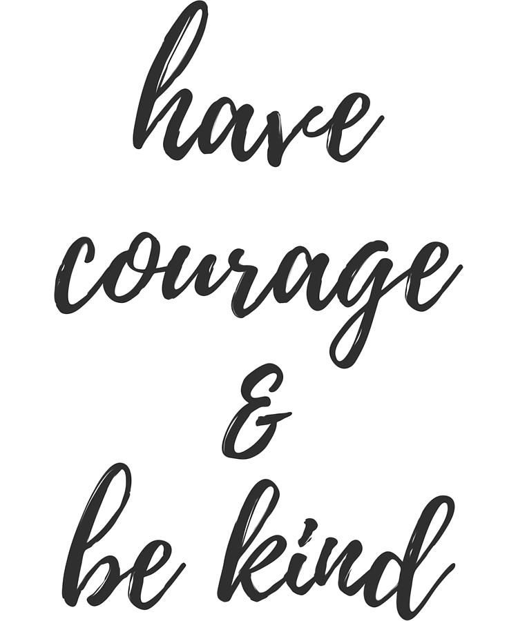 FRONTARTHave Courage and Be Kind quote 70s Painting by Maisie Phillips ...