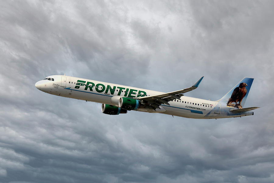 Frontier A321-211 Photograph by Chris Smith