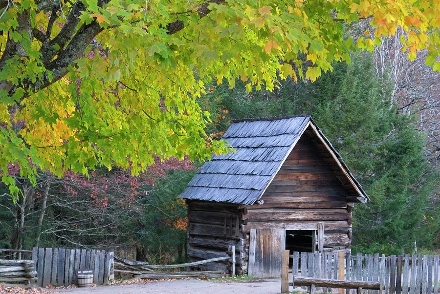 Frontier Shed in the Autumn Photograph by Douglas Barnett