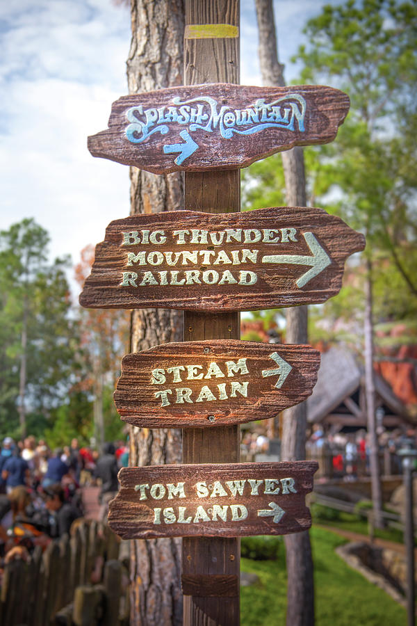 Frontierland Sign Photograph by Mark Andrew Thomas